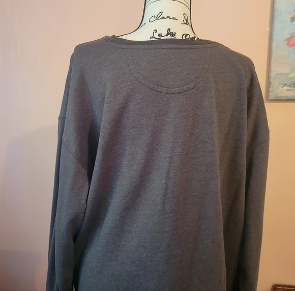 Natural Life Comfy Pocket Boho Sweatshirt - Gray Folk Flower, EUC, 3X - Picture 10 of 13